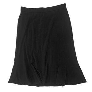 WOMEN BLACK KNEE LENGTH FLOWY SKIRT BRIGGS NEW YORK SIZE 10